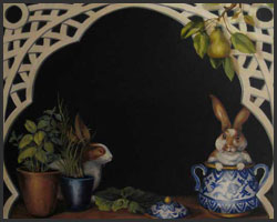 Painted Chalkboard 13 - Bunny Rabbits